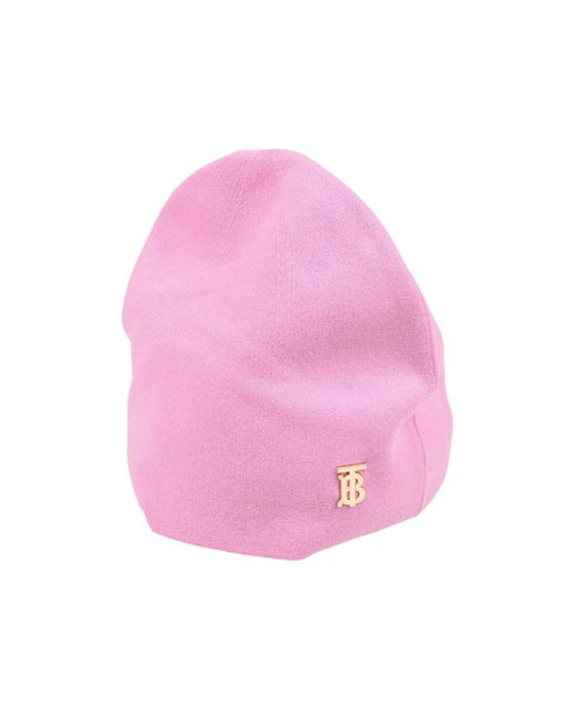 Burberry Pink Solid Color Double-Sided Knitting Hats
