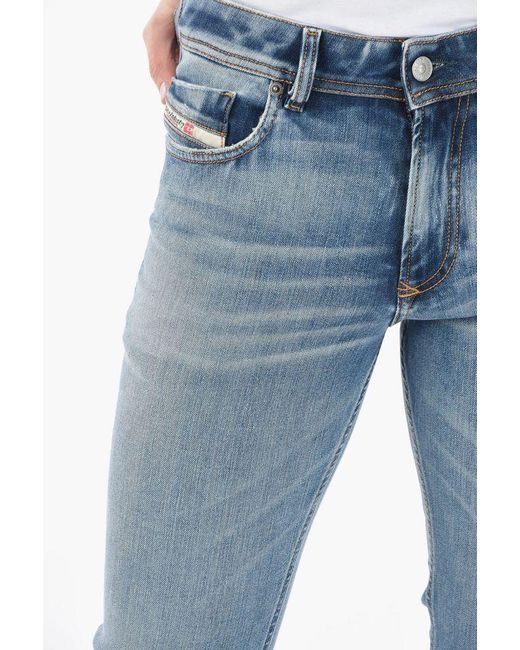 DIESEL Blue Straight-Leg Slim-Fit Jeans for men