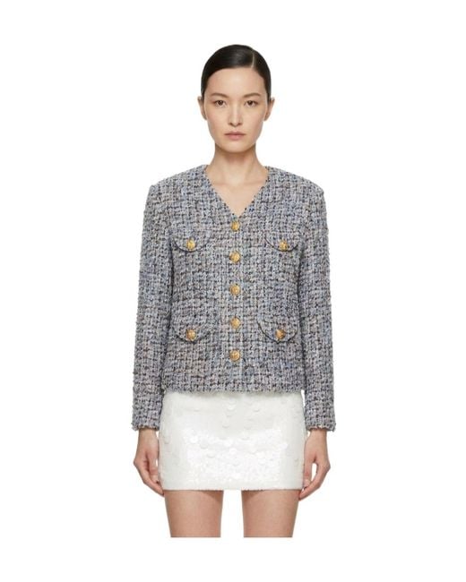 Marissa Chiara Gray V-Neck Jacket