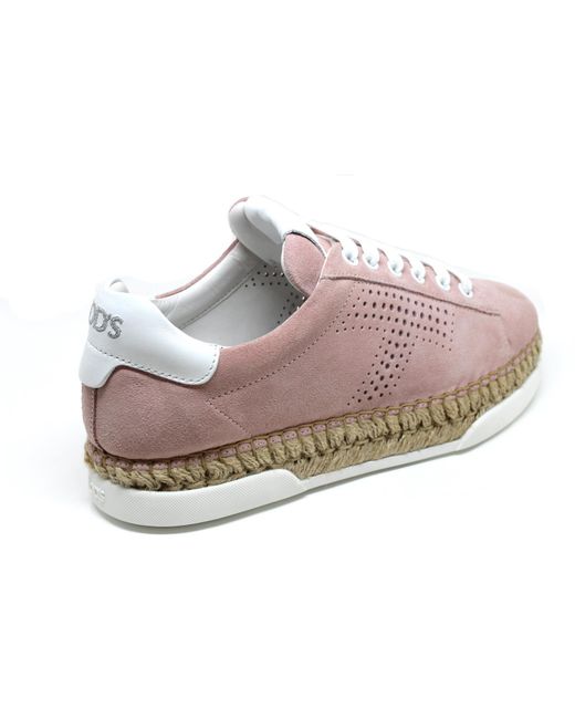 Tod's Pink Logo Casual Sports Shoes for men