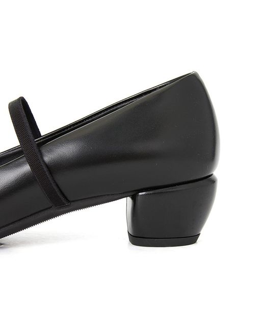 Ferragamo Black Zina Bow Heels
