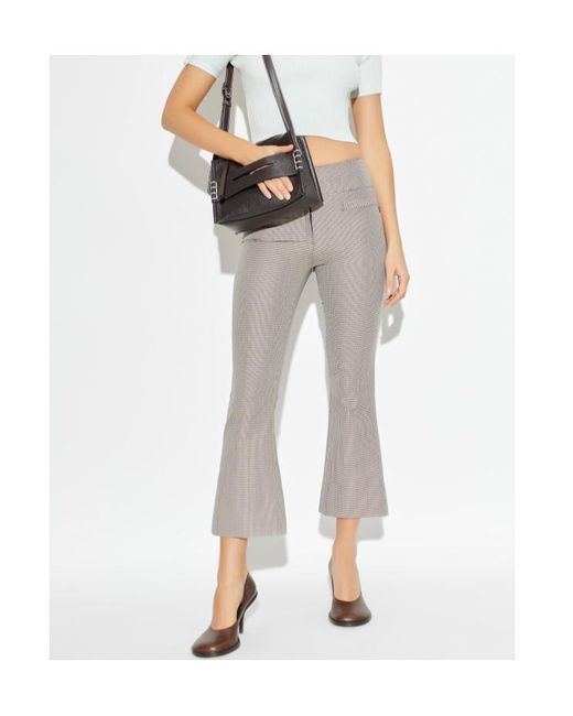 Courreges Gray Houndstooth Pattern Trousers