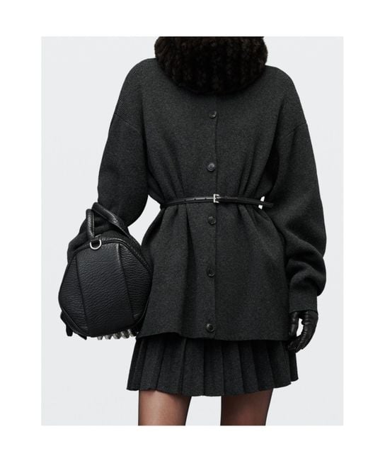 Alexander Wang Black Belted Cardigan