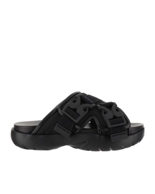 Bottega Veneta Black Snap Slides for men