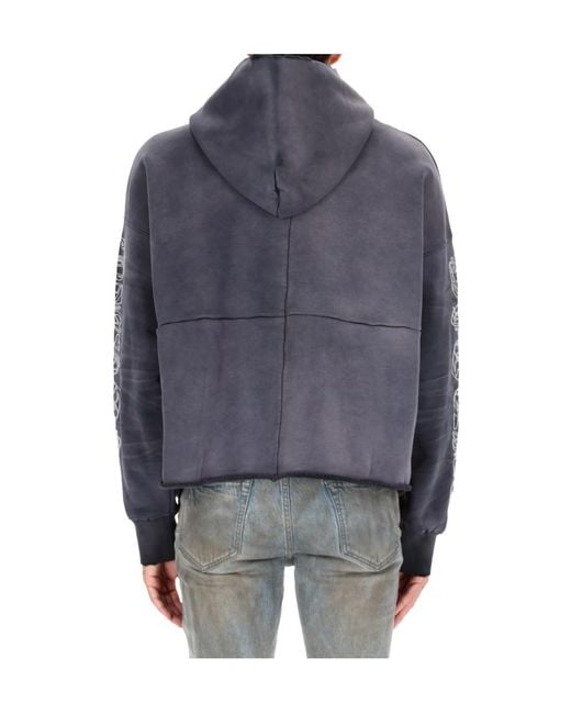 Purple Brand Gray Gothic Outline Hoodie for men