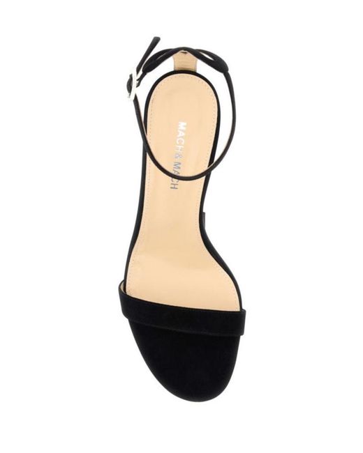 Mach & Mach Black Mach Mach Heart Shaped Cut-Out Sandals