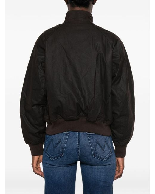 Barbour Black Corduroy-Trim Pocket-Detail Jacket