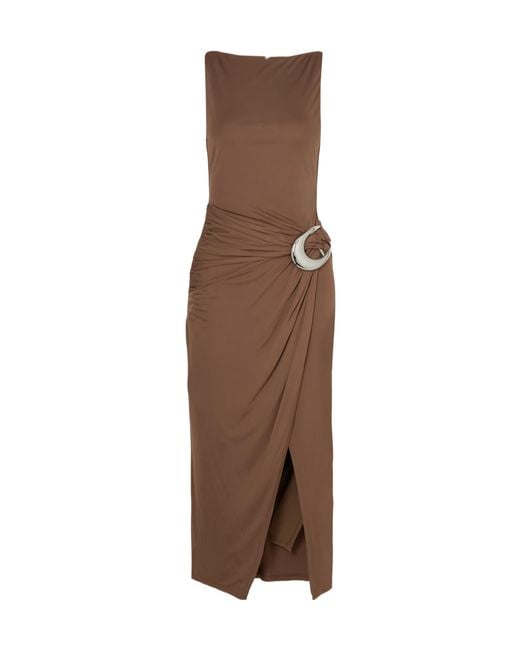 Staud Brown Buckle Dress