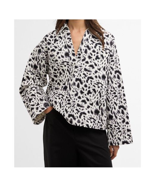Barbour Black Long-Sleeved Printed Shirt