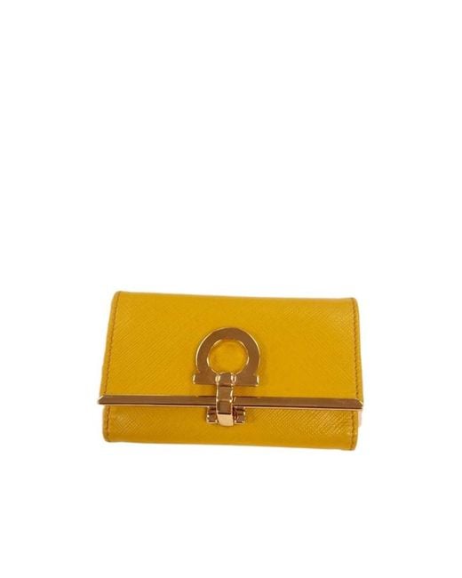 Ferragamo Yellow Rectangular Wallet