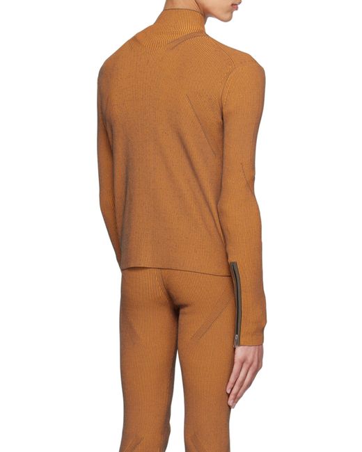 Dion Lee Brown Angled Rib Sweater for men