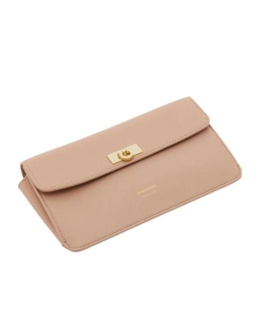 Ferragamo Natural Flat Gancini Mini Bag