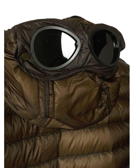 C P Company Green Google Down Jacket for men