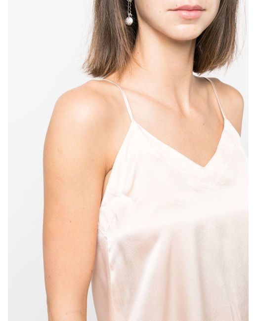 Forte_forte White Spaghetti-Strap Silk Tank