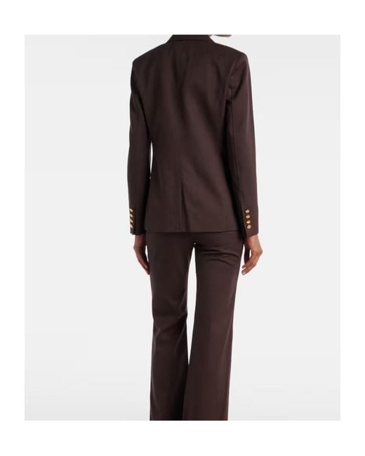 Nili Lotan Brown Button-Down Blazer