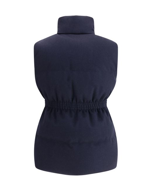 Prada Blue Flannel Down Vest