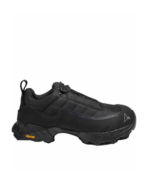 Roa Black Quilted Low-Top Trainers for men