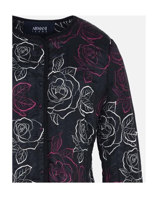 Armani Jeans Blue Printed Pattern Casual Jacket