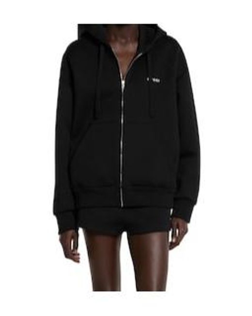 Gucci Black Logo Detailed Zip-Up Sweatshirt