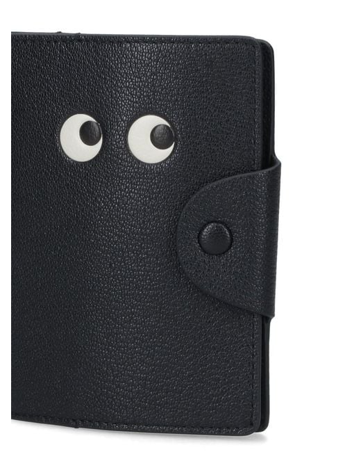 Anya Hindmarch Black Eyes Compact Wallet