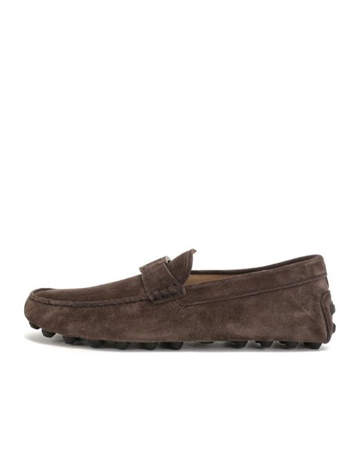 Tod's Brown T-Shaped Buckle Loafers for men