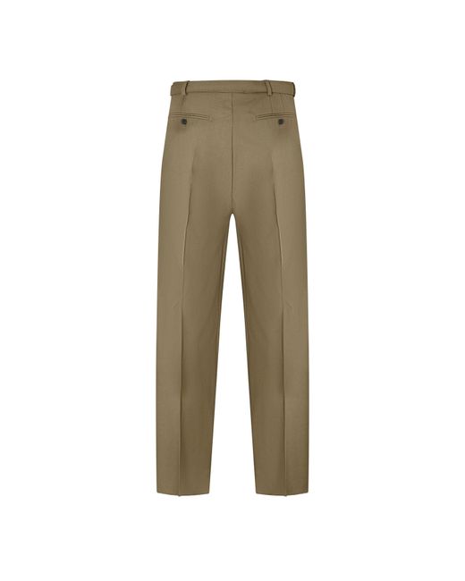 Saint Laurent Green Straight Leg Trousers for men