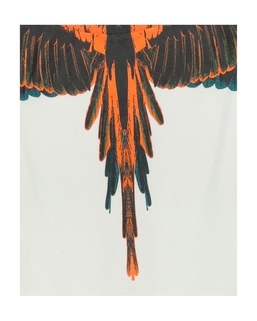 Marcelo Burlon White County Of Milan Wings Printed Crewneck T-Shirt for men