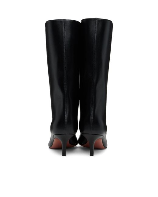 Middle Point Boot AMINA MUADDI Pointed Middle Boot in Black | Lyst