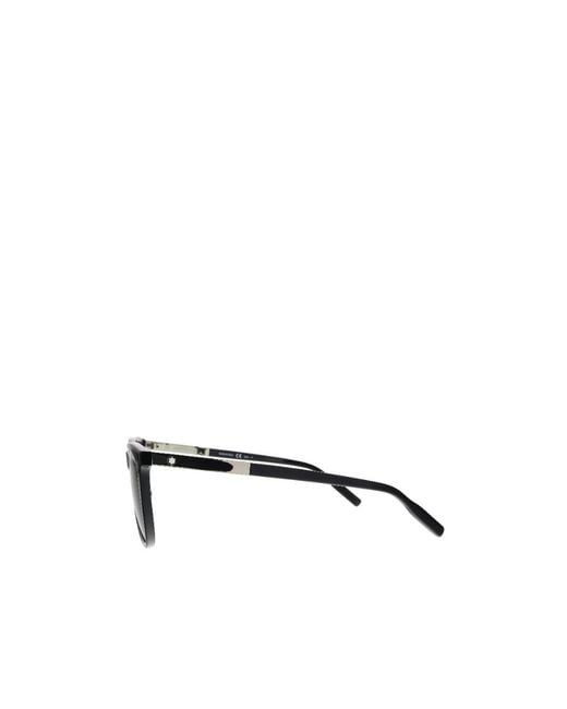 Montblanc Black Round Sunglasses for men