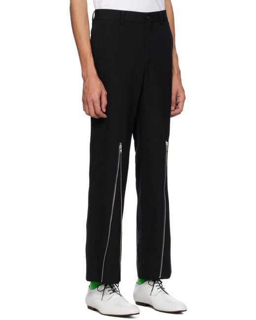 Comme des Garçons Black Comme Des Garçons Homme Plus Zip Detailed Pants for men