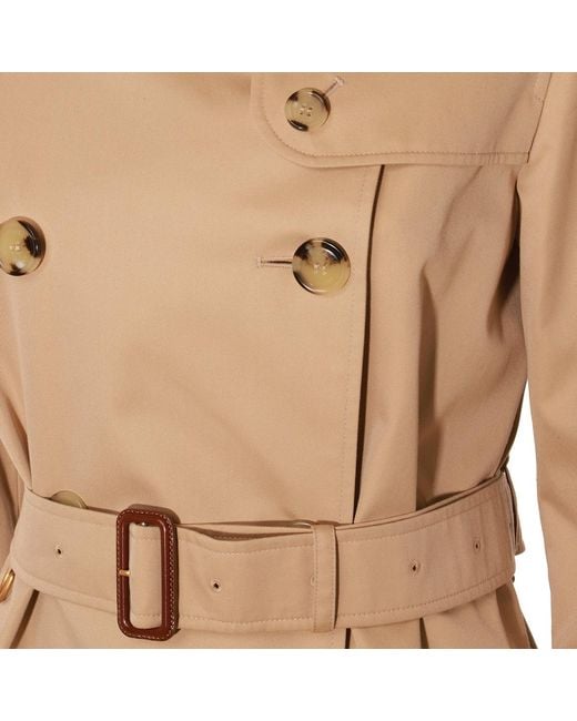 Burberry Natural Gabardine Kensington Mid-Length Trench Coat