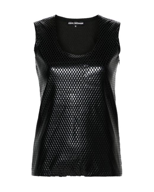 Junya Watanabe Black Diamond-Pattern Tank Top