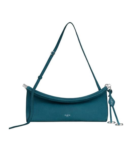Alaïa Blue Small Nubuck Le Click East West Shoulder Bag