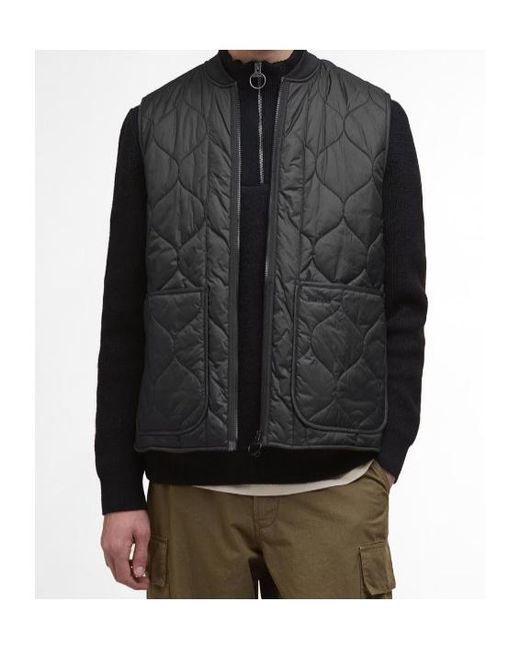 Barbour Black Re-Engineered Utility Liddesdale Gilet for men