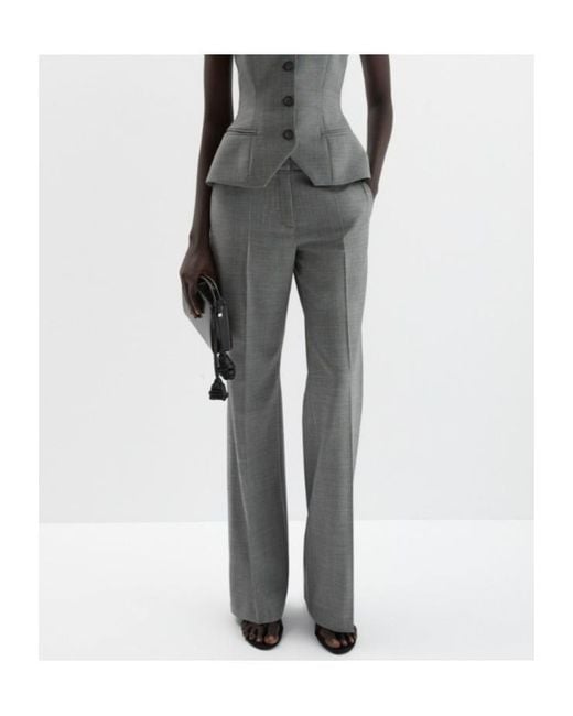 Magda Butrym Gray Flared Tailored Trousers