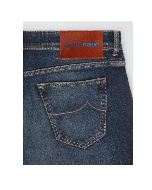 Jacob Cohen Blue Scott Cropped Stretch Jeans for men