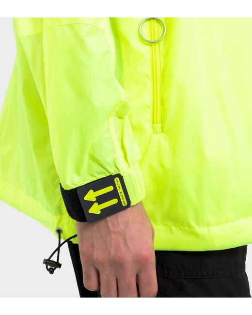 Off-White c/o Virgil Abloh Yellow Hooded Lightweight Jacket for men