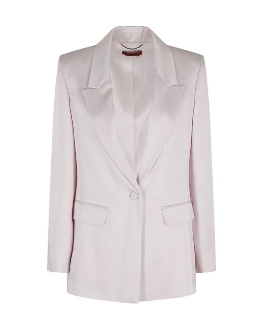 Max Mara Purple Studio Elegante Single-Breasted Blazer