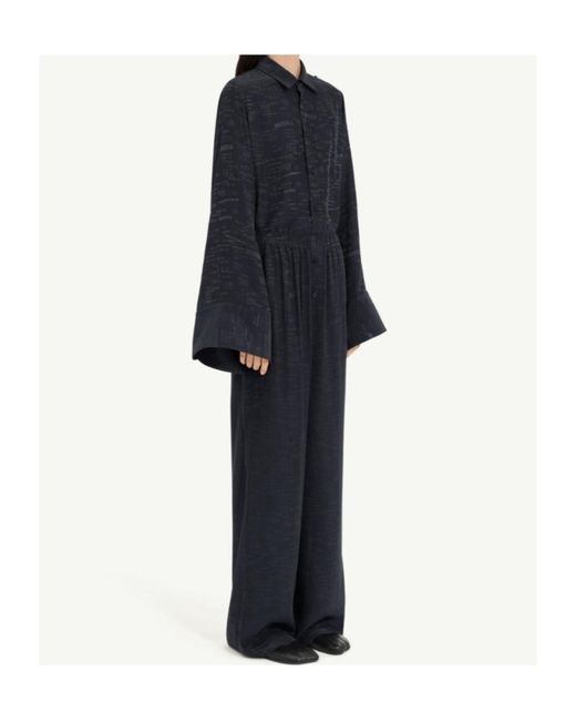 MM6 by Maison Margiela Blue Satin Pants
