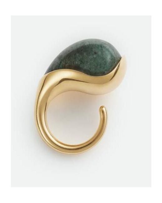 Bottega Veneta Green Large Drop Marble Ring