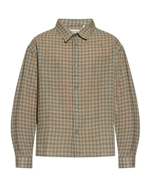 FRAME Gray Checked Buttoned-Up Shirt for men