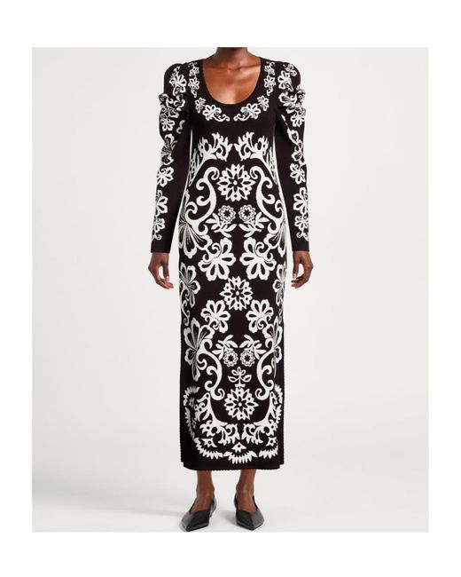 Farm Rio Black Long-Sleeved Dress