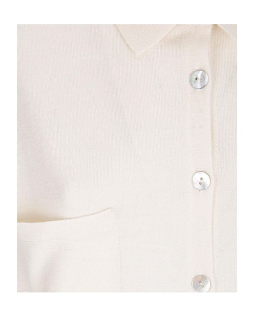 Be You White Button-Up Pocket Cardigan
