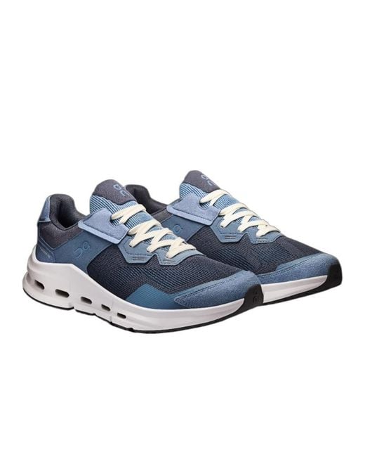 On Shoes Blue Cloudnova Rift Sneakers for men