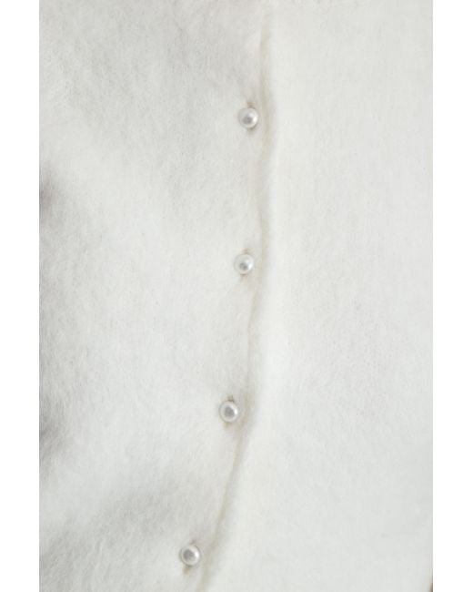 Maison Margiela White Button-Up Knitted Top