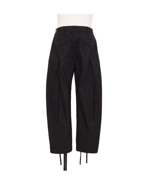 Sacai Black Rip Stop Pants for men