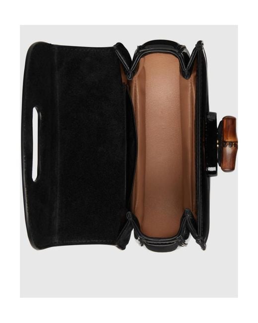 Gucci Black Gg Bamboo 1947 Tote Bag