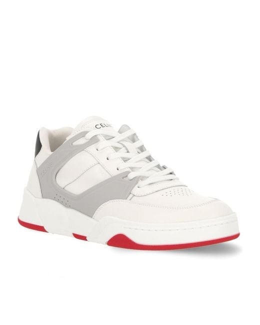 Céline White Trainer Ct-07 Low Lace-Up Sneaker for men