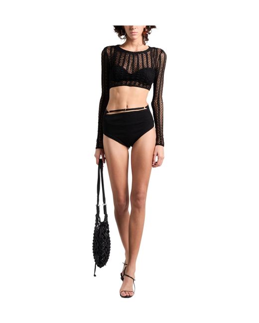 Jacquemus Black Solid Color Shorts