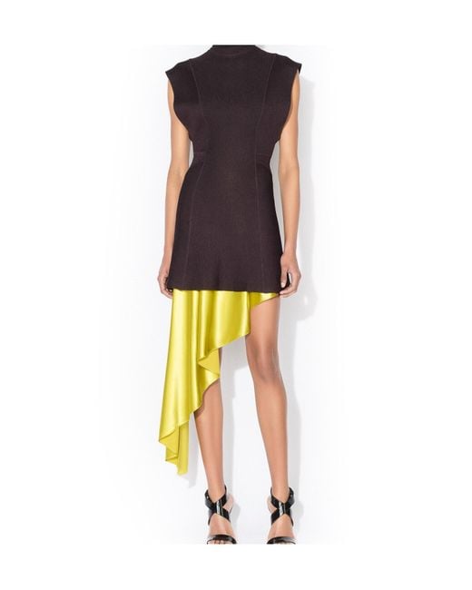 Alaïa Yellow Alaïa Pointed Satin Skirt